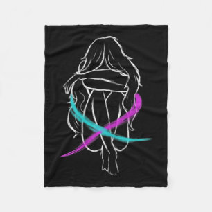 Is Crying Introvert Suicide Prevention Awareness  Fleece Blanket