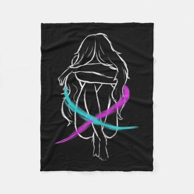 Is Crying Introvert Suicide Prevention Awareness  Fleece Blanket (Front)