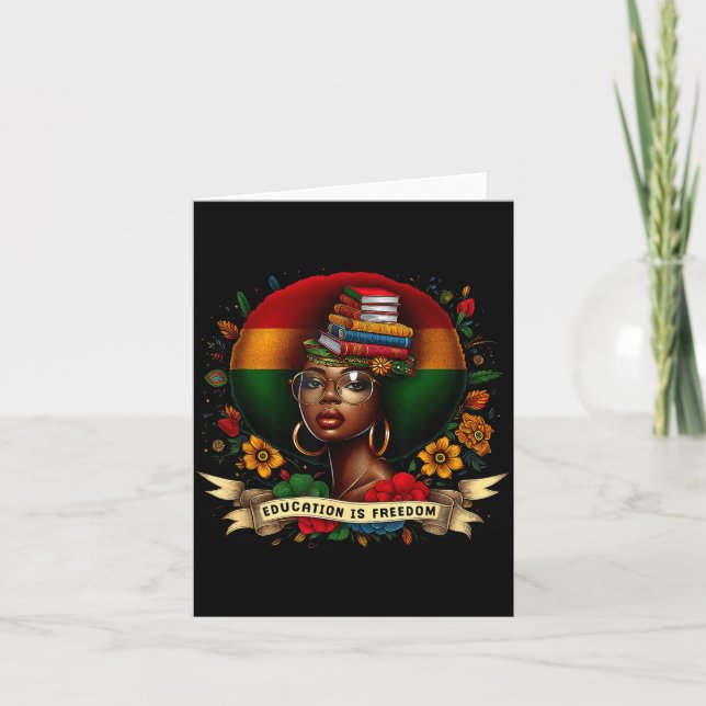 Is Education Freedom Black History Month Card (Front)