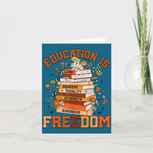 Is Education Freedom Black Teacher Books Card
