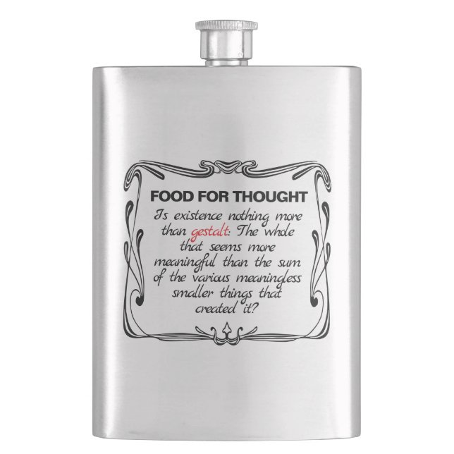 Is Existence Gestalt? Hip Flask (Front)