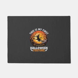 Is First Halloween Costume Black Cat Broom_1 Doormat