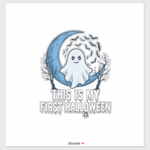 Is First Halloween Ghost Crescent Moon Bats_1