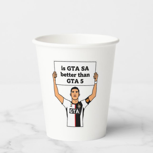 Is GTA SA better than GTA V statement  Paper Cups (Front)