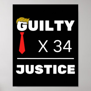 Is Guilty Trump 2024 Election American  Poster
