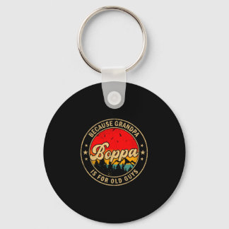 Is Guys Boppa Because Grandpa Old Retro Key Ring