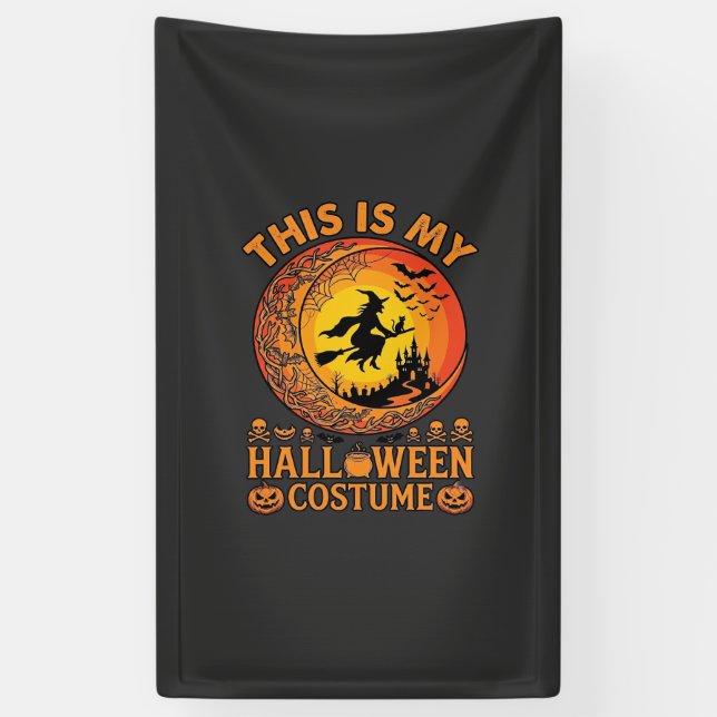 Is Halloween Costume Witch Castle Cauldron Banner (Vertical)