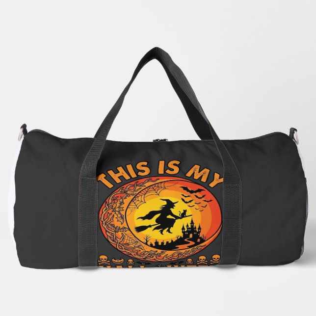 Is Halloween Costume Witch Castle Cauldron Duffle Bag (Front)