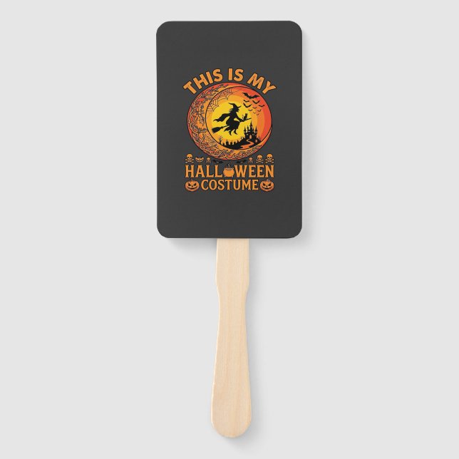 Is Halloween Costume Witch Castle Cauldron Hand Fan (Front)