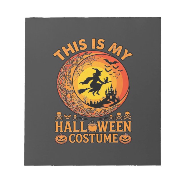 Is Halloween Costume Witch Castle Cauldron Notepad (Front)