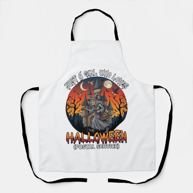 Is Halloween Witch Everybody Make Scene Postal Wor Apron (Front)