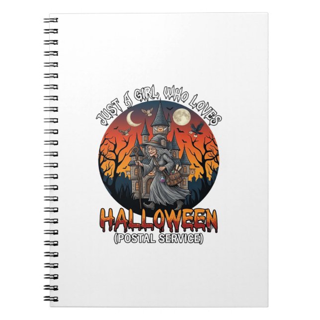 Is Halloween Witch Everybody Make Scene Postal Wor Notebook (Front)