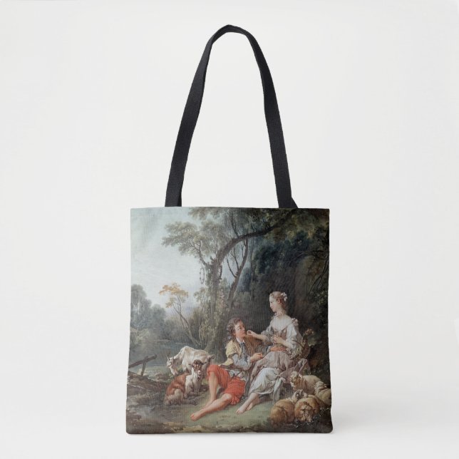 Is He Thinking About Grapes? by Francois Boucher Tote Bag (Front)