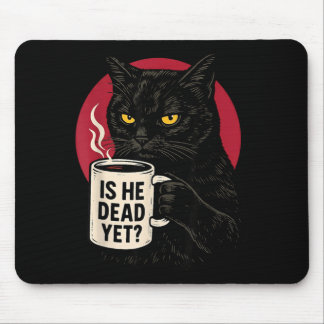 is He Vintage Dead Yet Dark Humour Retro Mouse Pad