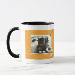 Is hug. He likes. Mug