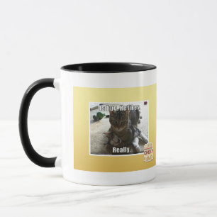 Is hug. He likes. Mug