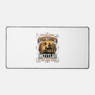 Is Human Costume French Bulldog Pumpkin Halloween_ Desk Mat