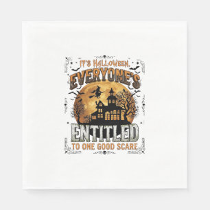 Is Human Costume French Bulldog Pumpkin Halloween_ Napkin