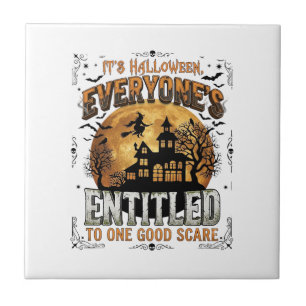 Is Human Costume French Bulldog Pumpkin Halloween_ Tile