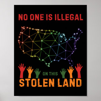 Is Illegal In This Stolen Land Sticker Poster
