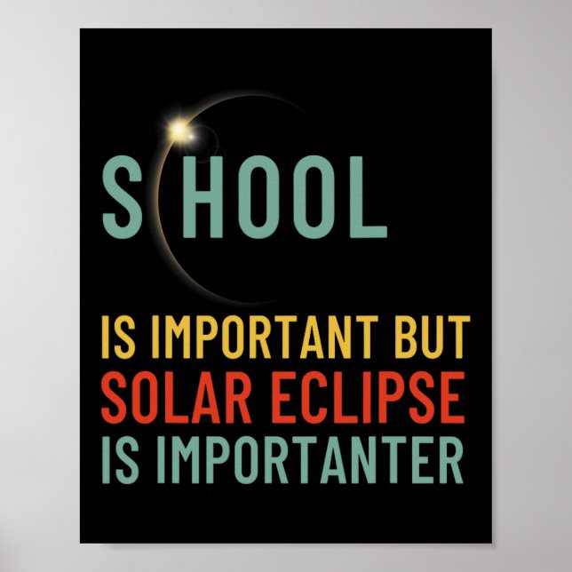Is Important But Solar Eclipse Is Importanter Funn Poster (Front)