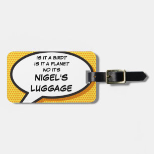 IS IT A BIRD personalised Funny Comic Book Luggage Tag