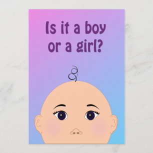 Is It a Boy or Girl - Gender Reveal Party Invite