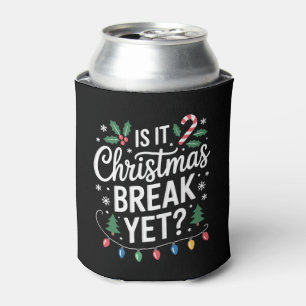 Is It Christmas Break Yet Holly Candy Cane Tree Can Cooler