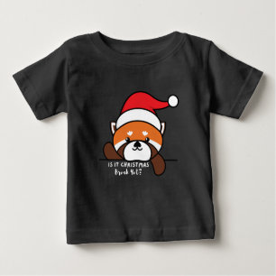 Is It Christmas Break Yet? Red panda Baby T-Shirt