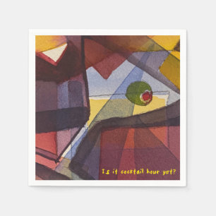Is it Cocktail Hour Yet? Cocktail Napkin