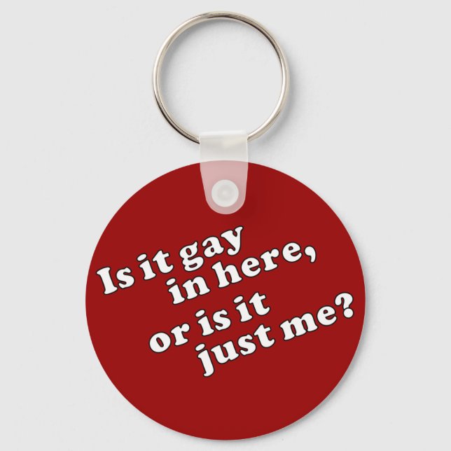 Is it gay in here, or is it just me? key ring (Front)