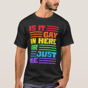Is It Gay In Here Or Just Me Lgbt Flag Rainbow T-Shirt