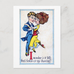 Is it me? Or my dancing? Vintage Postcard