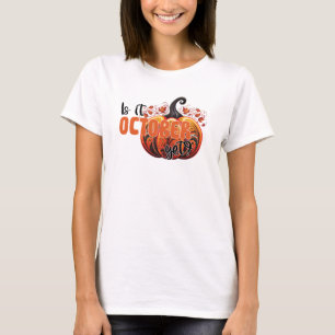 Is It October Yet? – Spooky Gothic Pumpkin T-Shirt