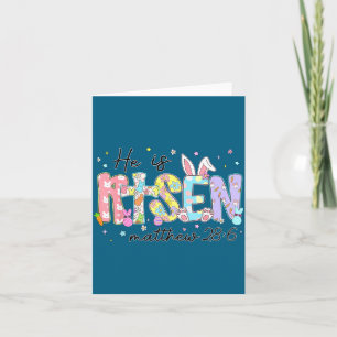 Is Kids He Risen Jesus Christian Happy Card