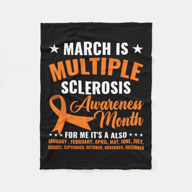 Is Multiple Sclerosis Awareness Month Ms Warrior  Fleece Blanket (Front)