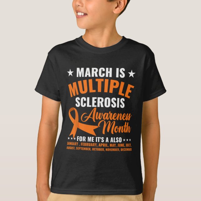 Is Multiple Sclerosis Awareness Month Ms Warrior  T-Shirt (Front)