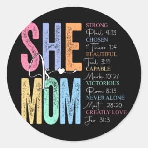 Is Mum Religious Believe Verses Christian Mothers  Classic Round Sticker