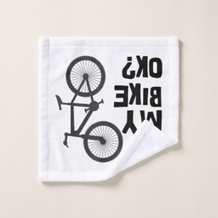 Is My Bike OK Funny Mountain Bike Wash Cloth