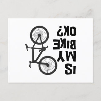Is My Bike OK Funny Mountain BikeIs My Bike OK Fun Holiday Postcard