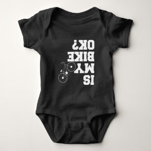 Is my Bike ok? Mountainbike MTB Cycle Joke Baby Bodysuit