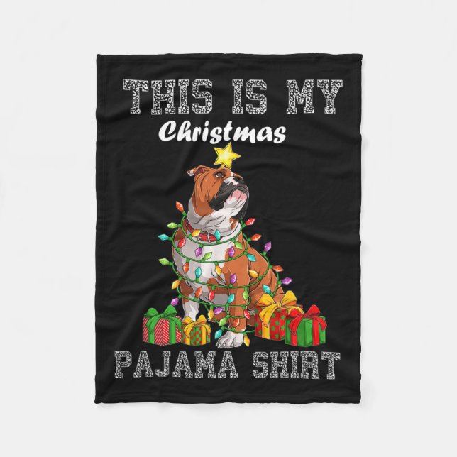 Is My Christmas Pajama  Fleece Blanket (Front)