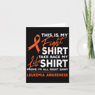 Is My Fight Leukaemia Cancer Awareness Orange Ribb Card