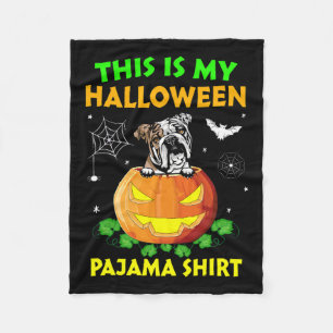 Is My Halloween Costume Pajama English Bulldog Lov Fleece Blanket