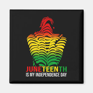 Is My Independence Day Afro American African 1865  Magnet