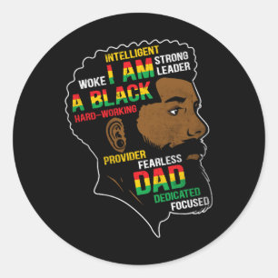 Is My Independence Day Black Dad Fathers Day Men  Classic Round Sticker
