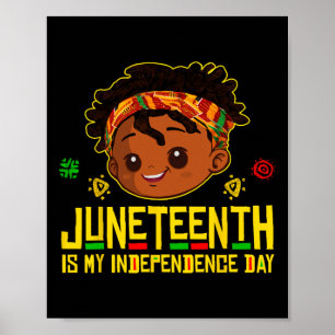 Is My Independence Day Black Kids Boys Toddler Poster
