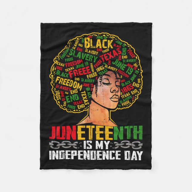 Is My Independence Day Black Pride Melanin 1  Fleece Blanket (Front)