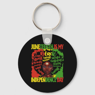 Is My Independence Day Black Queen Women Girls Key Ring