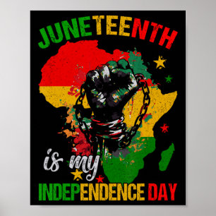 Is My Independence Day Free Ish Black Mens Womens Poster